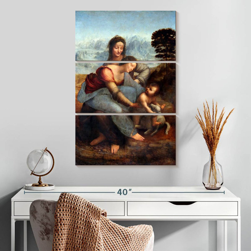 La Vierge et l'enfant avec Sainte Anne, H 32 po x l 20 po