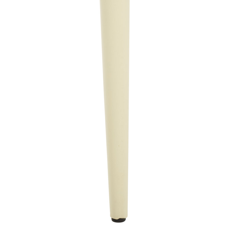 Chaise d'appoint rembourrée Boilleau, Polyuréthane - Crème au beurre