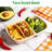 100 Pack 2-compartment Disposable Paper Bowls