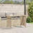 Ebern Designs Patio Table With Glass Top 43.3"X26.8"X27.6" Poly Rattan-1244978678