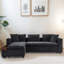 Canapé modulaire en L Luxury Chenille - canapé rembourré 93,7 po avec sièges profonds, rangement caché et coussins assortis-2059542325
