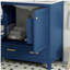Meuble-lavabo de salle de bain bleu 30 po avec lavabo simple et base combinée avec 2 portes et tiroirs-120406535