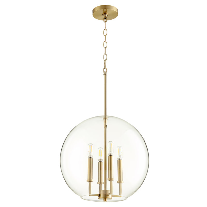 Castellano 4 - Light Unique/Statement Pendant, Aged Brass