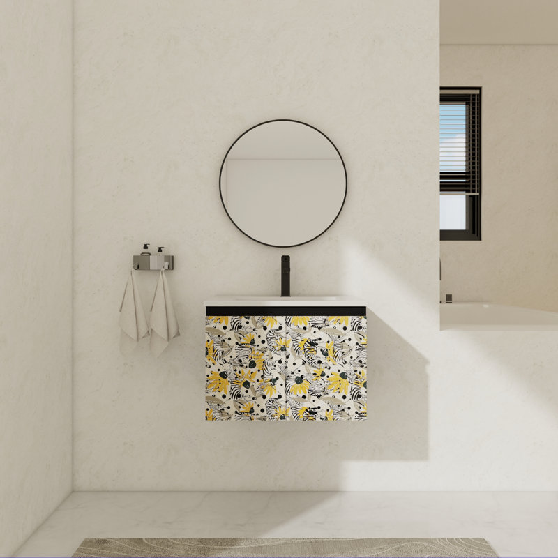 Ensemble de meuble-lavabo simple 24,03 po avec plateau Dearbhaile