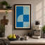 Blues Geometric - Wrapped Canvas-131761995-131762001