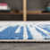 Yerkes Linear Modern Half-Stripe Blue/Cream Rug