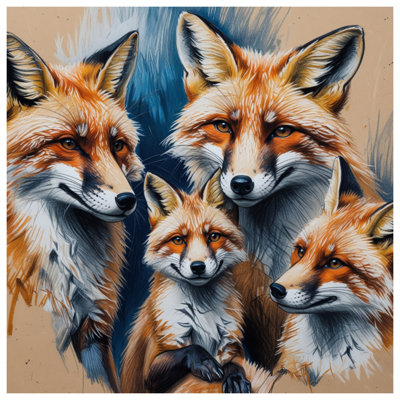 Édredon Group of Red Foxes