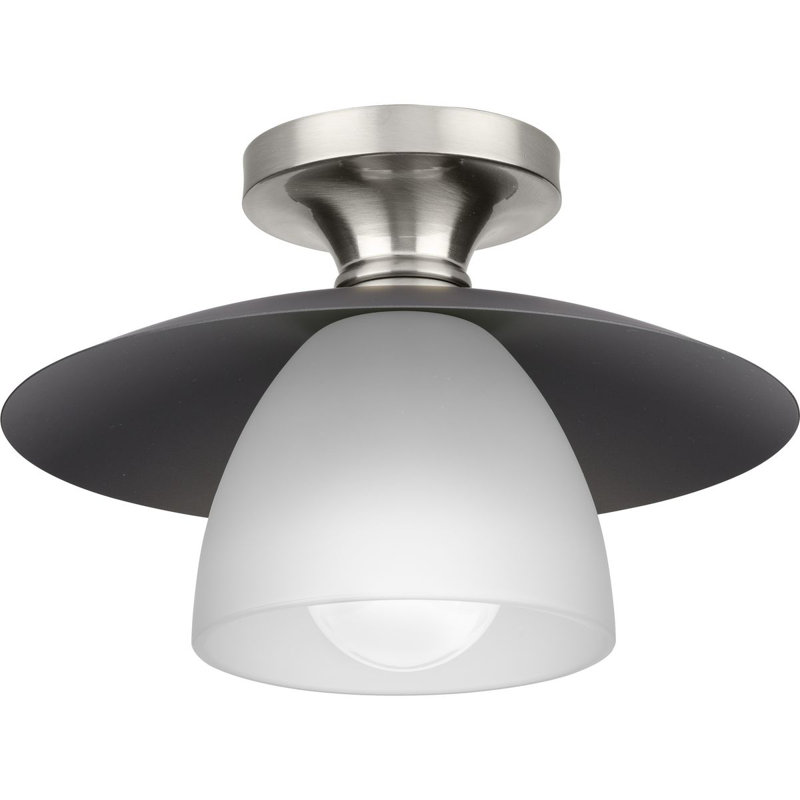 Glass Flush Mount, Brushed Nickel