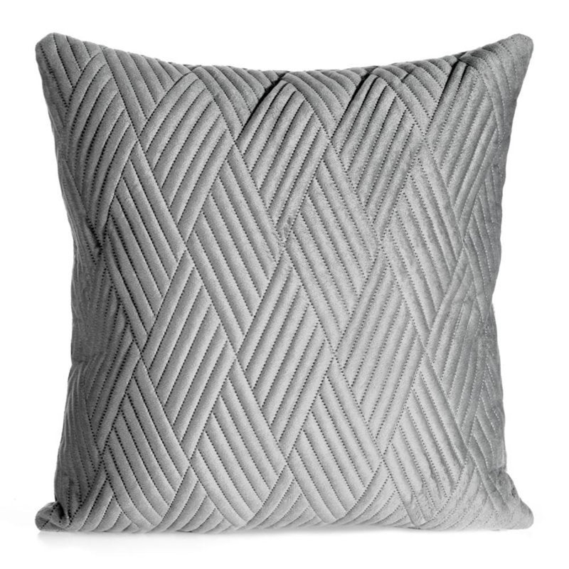 Microfiber Square Pillow Case, Silver