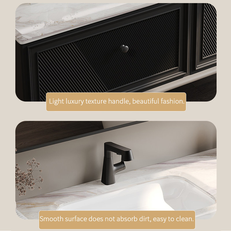 Italian style light luxury bathroom cabinet