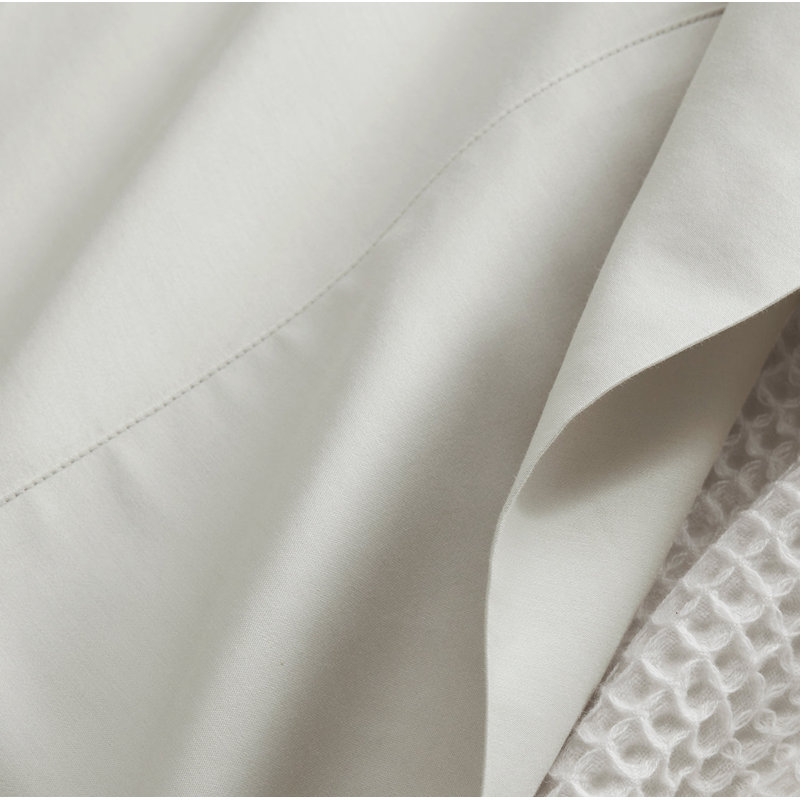 Percale Hemmed Sheet Set, Mist, King Sheet Set with 2 King Pillowcases