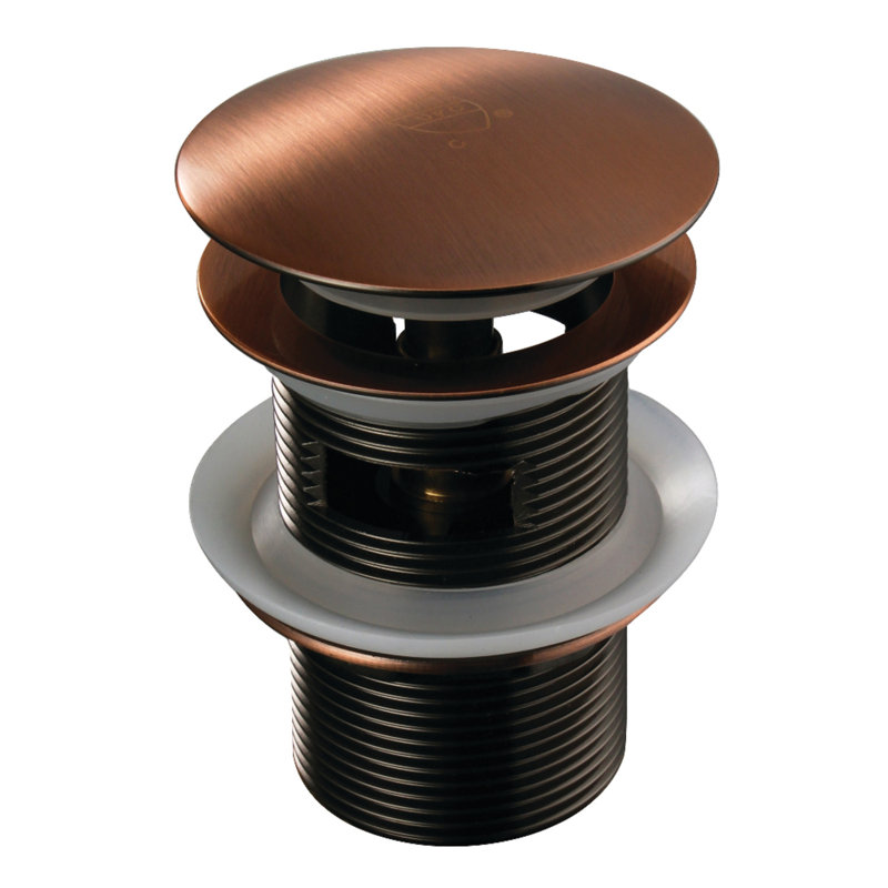 Kingston Brass Trimscape Brass Toe Touch Tub Drain Shoe, Antique Copper