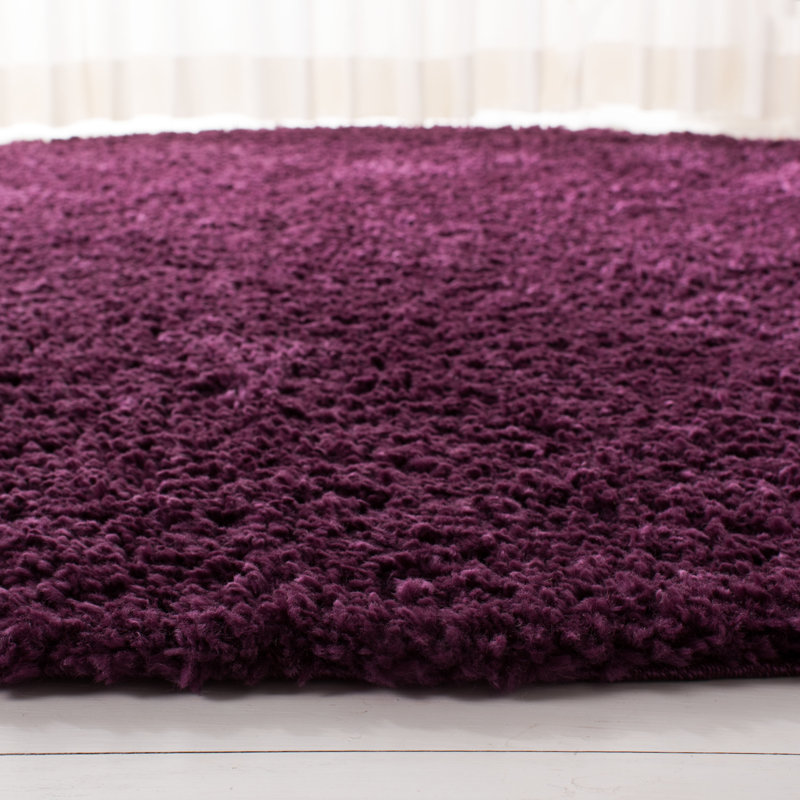 Pimlico Solid Colour Shag Area Rug, Round 122cm