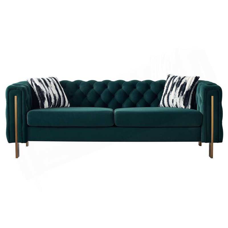 Canapé de salon Chesterfield, Vert