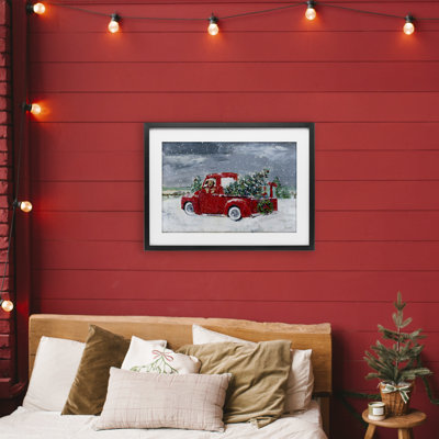 «K9 Christmas Time», reproduction sous verre encadrée, conception de Sally Swatland