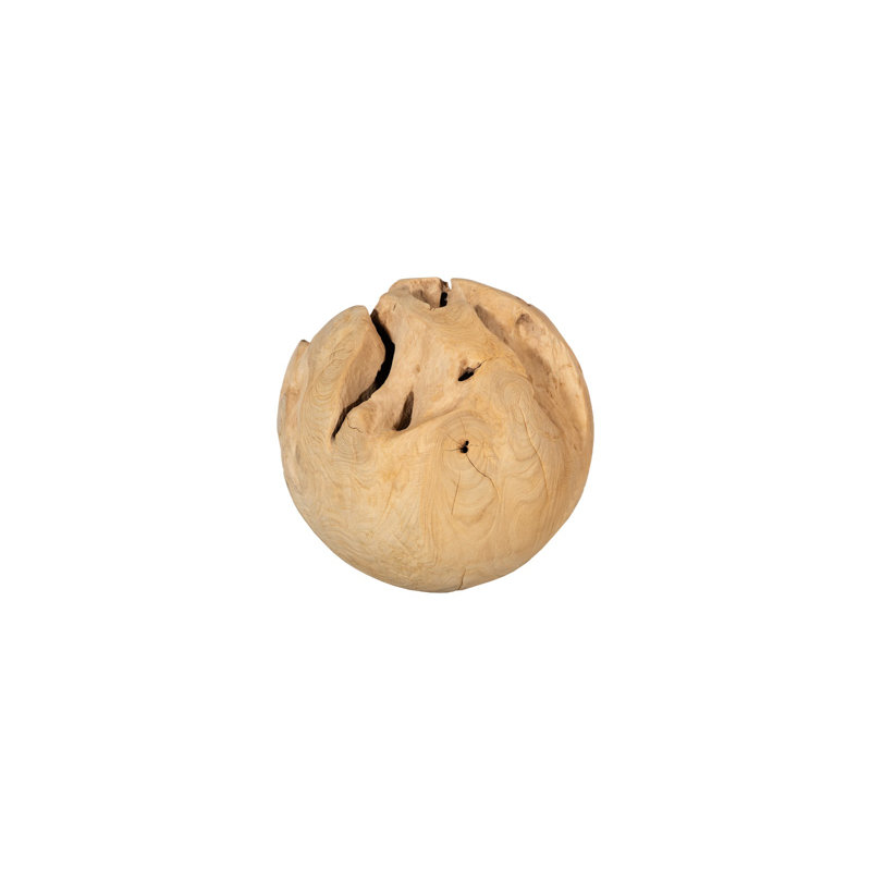 Teak Wood Ball Small Sculpture