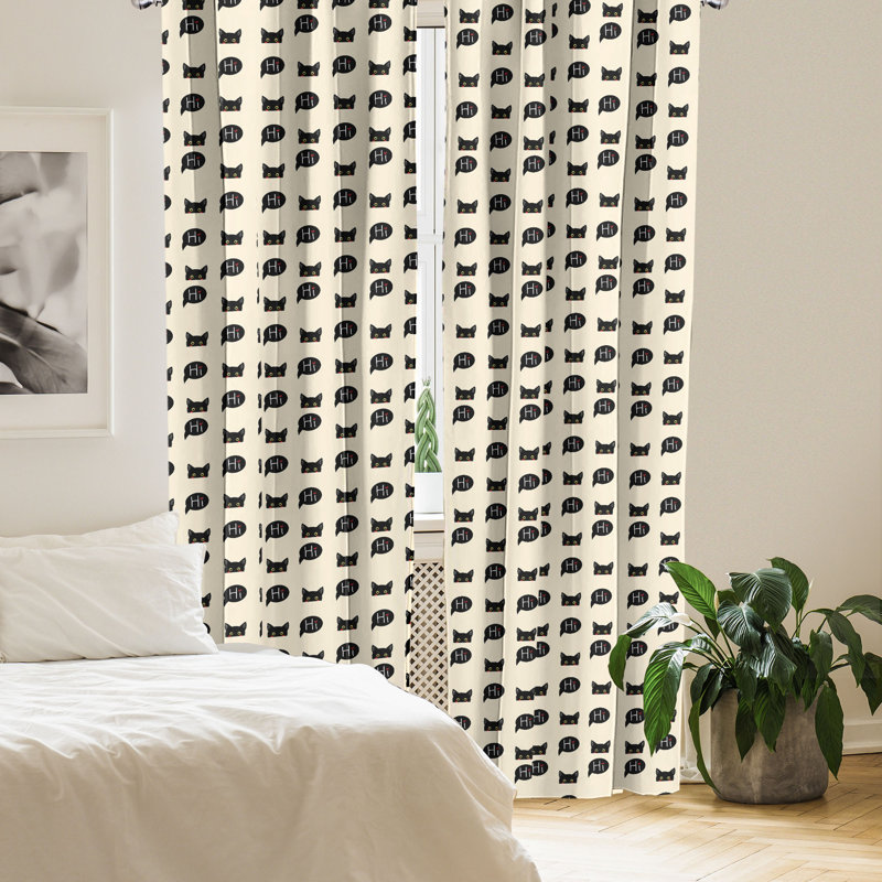 Rideaux 4 panneaux East Urban Home, L 56 po x L 63 po
