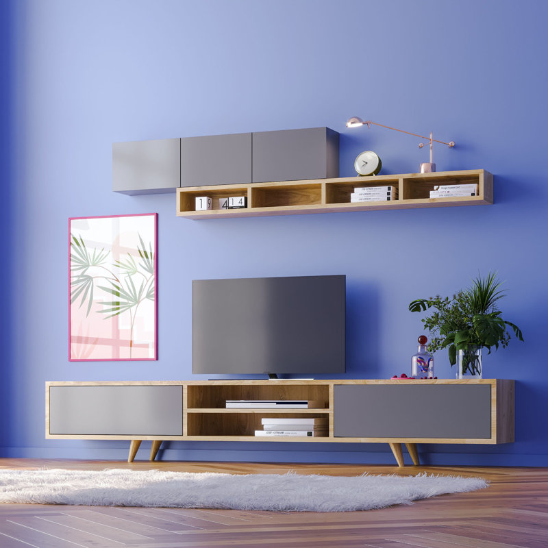 Nala TV Stand, Oak/Anthracite