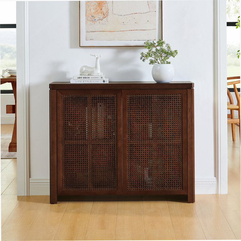 Buffet 39,4 po Mid-Century Modern, Noyer