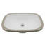 Lavabo de salle de bain ovale encastré en porcelaine vitrifiée blanc Karran Valera
