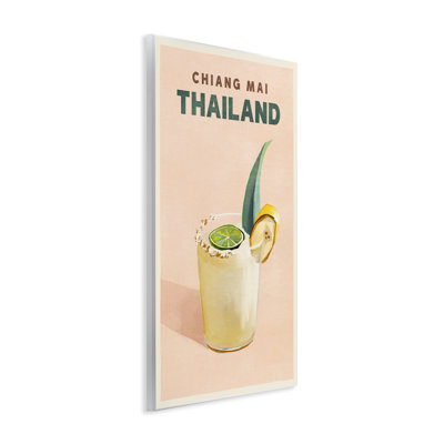 Chiang Mai Thailand Cocktail Wall Plaque Art by The Whiskey Ginger
