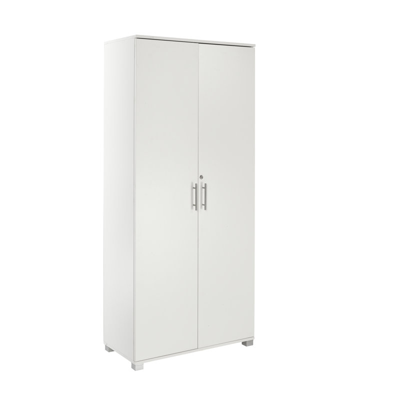 Bucoli Tall Storage Cupboard, 2 Door Locking, Wooden File Cabinet