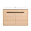 Meuble-lavabo de salle de bain 2 portes en chêne - meuble-lavabo 30 po avec comptoir en résine, style américain, Scratch and Tarnish-1244674685