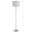 151.13cm Chrome Traditional Floor Lamp