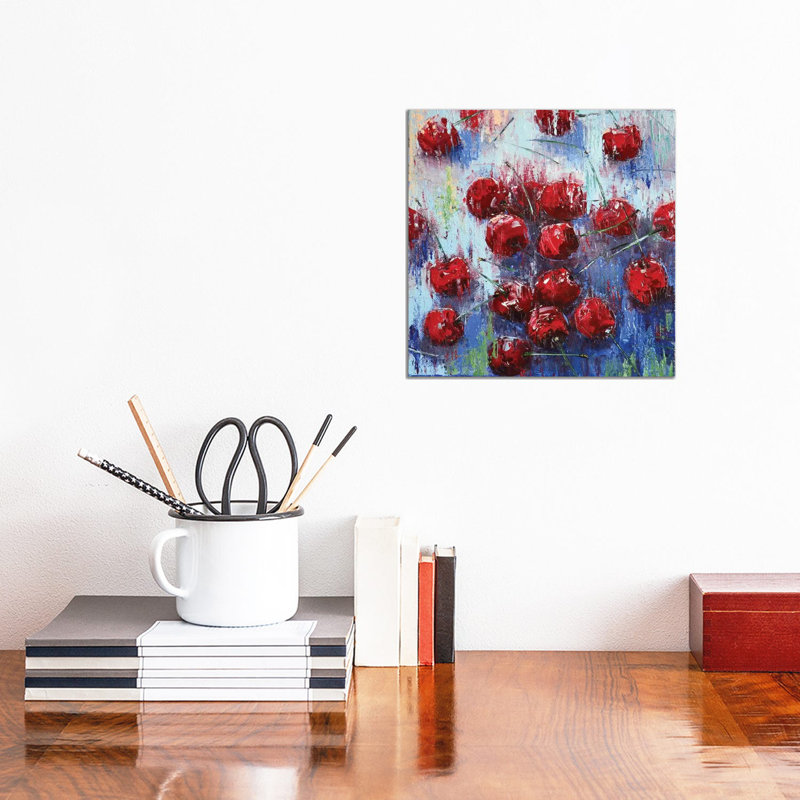«Cherry I», reproduction d'art sur toile tendue, Toile tendue, Ne s’applique pas, H 12 po x l 12 po