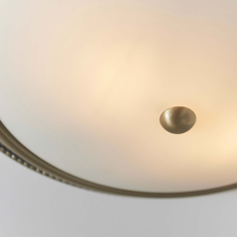 Arkwright Glass Flush Mount, Antique