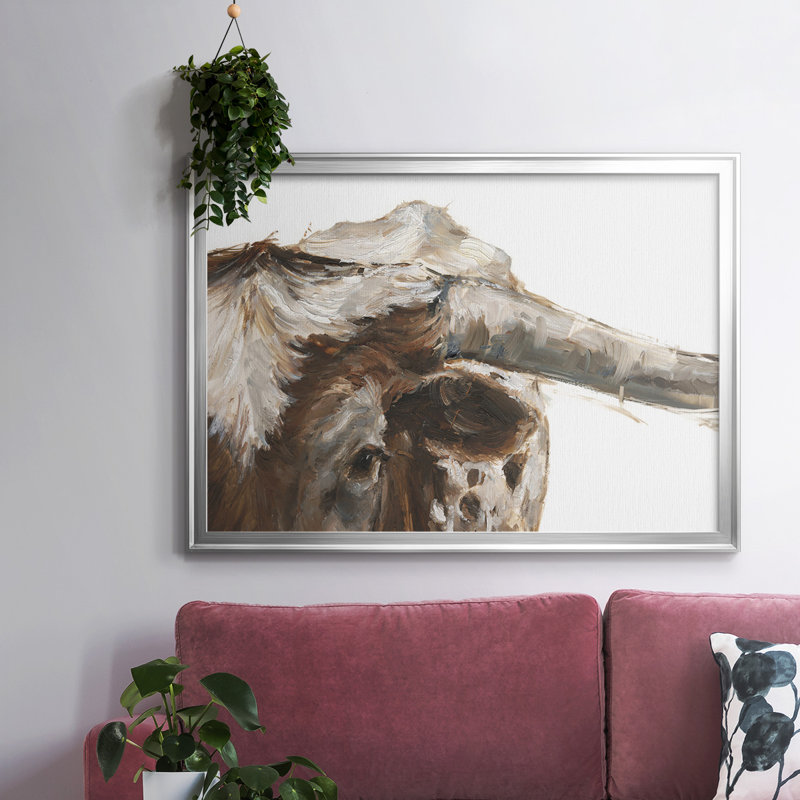 Steer Clear II, reproduction d'art sur toile, H 30 po x l 44 po x P 1,5 po, Argent