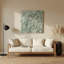 Abstrait floral 81, art mural gris en métal-1460247893