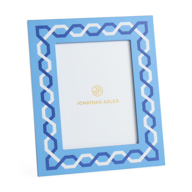 Cadre laqué Jonathan Adler Sorrento, Bleu, 5' x 7'