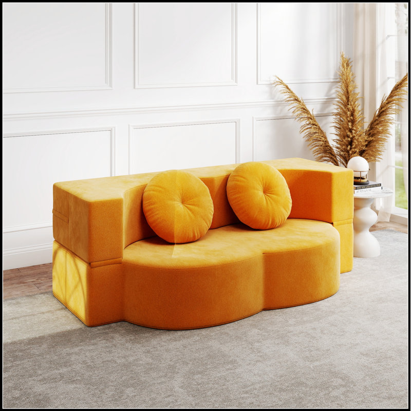 Canapé-lit pliant avec coussin, canapé-lit simple pour le salon, les invités, le bureau, un appartement, aucun assemblage requis