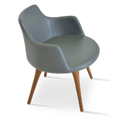 Dervish Wood Solid Back Arm Chair