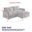 Canapé-lit avec causeuse avec 1 repose-pieds, canapé modulaire en forme de L 2 places avec repose-pieds, canapé confortable-1092095753