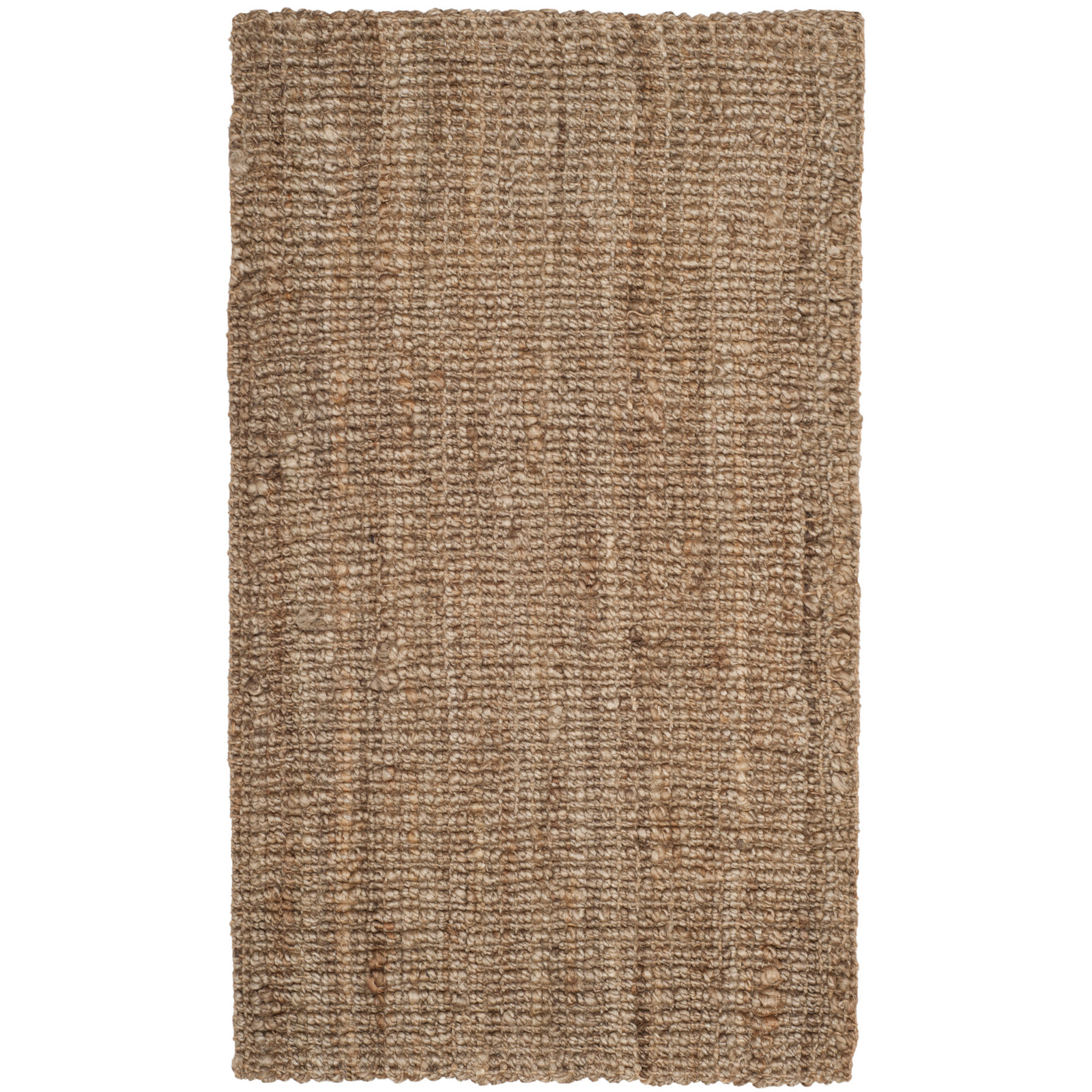 Alda Natural Gray Hand-Woven Jute Rug, Rectangle 2'6" x 4'