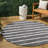 Siegert Berber Stripe Black/Ivory Indoor/Outdoor Rug-1900978335