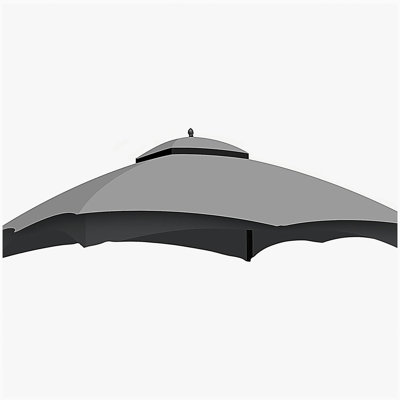 Replacement Canopy Top for Lowe's Allen Roth Heavy Duty Gazebo Roof Gazebo Top with Air Vent 10X12 Gazebo CoverReplacement Top Only (Grey)