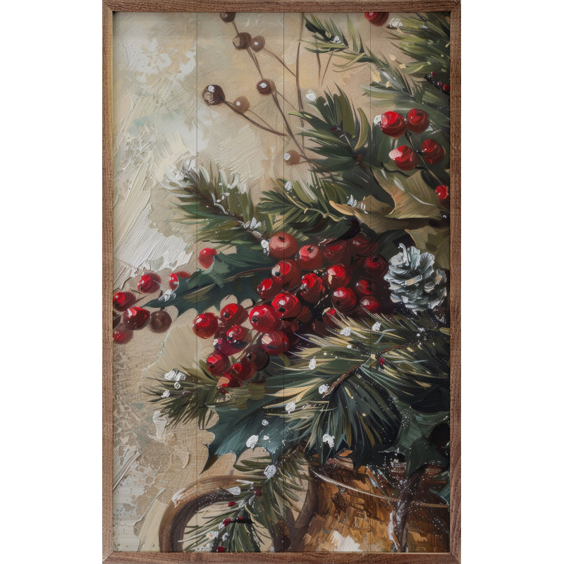 Winterberry Mix III par Petals Prints Design, H 8 po x l 5 po