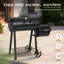 Barbecue au charbon robuste avec fumoir décalé 28 po Wayfair
