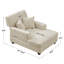 Chaise longue rembourrée en tissu 39,76 po-1984748422