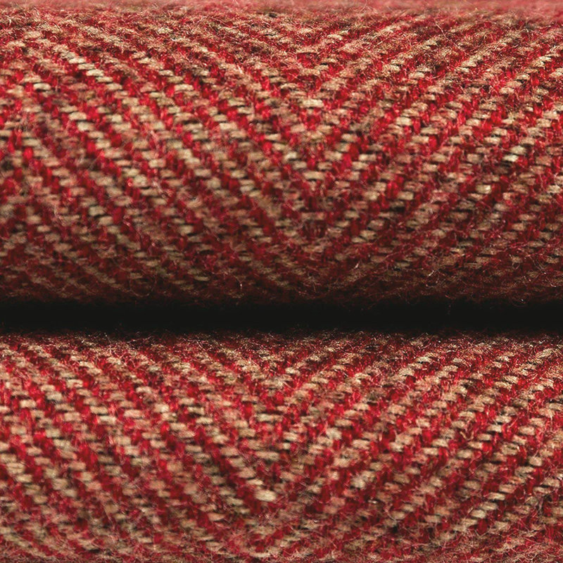 Herringbone Square Cushion Cover, 43 x 43cm, Burgundy Red