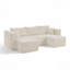 Canapé modulaire compact en velours côtelé compact avec un style minimaliste moderne-231426627-231426628