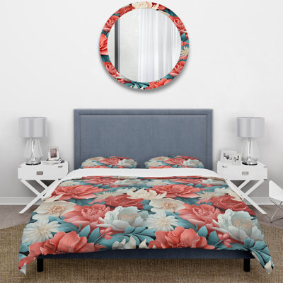Ensemble de housse de couette Coral Serenade