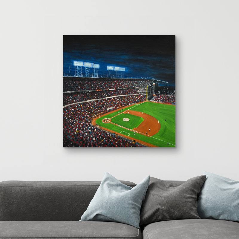 Baseball game - 32"x32" art on canvas
