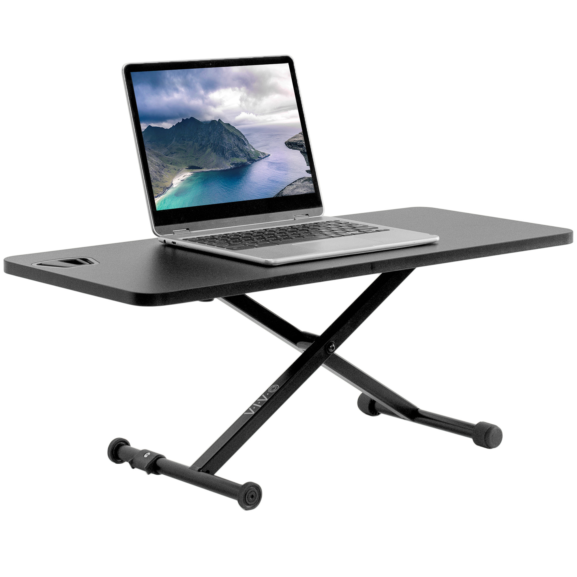 Vivo Black Single Top Desk Riser | Wayfair