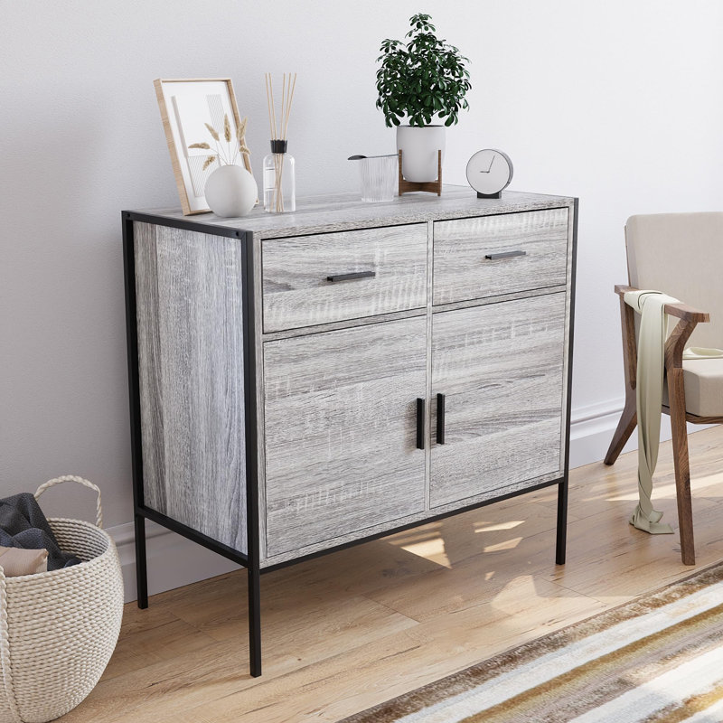 Abdulai 2 - Door Accent Cabinet, Grey