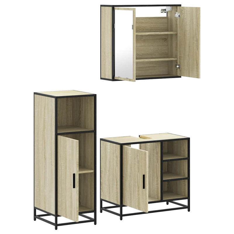 Bathroom Furniture Suite, Light Wood