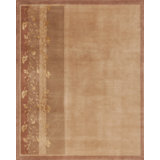 Presidential Hand Knotted Floral Area Rug in Rose
